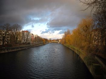 View of canal along buildings