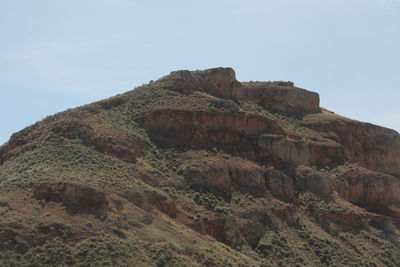 Scenic view of mountain against clear sky