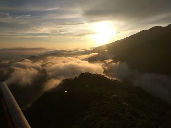 Sunset over mountain