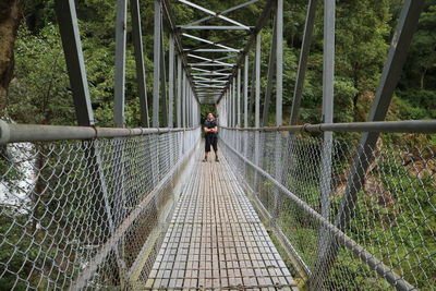 High angle view of bridge