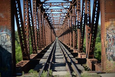 Railway bridge against sky