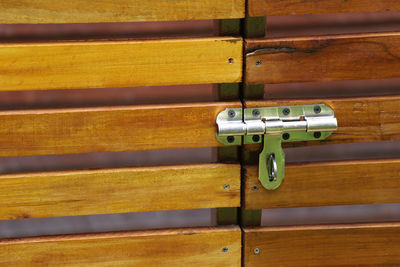 Full frame shot of closed metal door