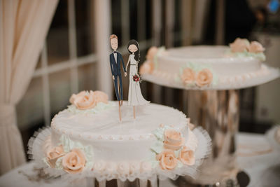 Close-up of cake on table