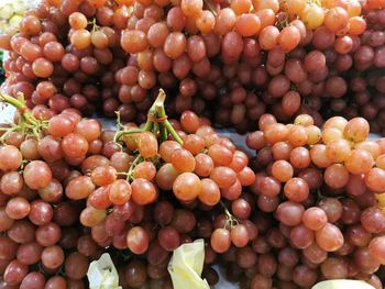 High angle view of fruits for sale at market stall