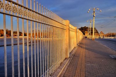 View of road at sunset