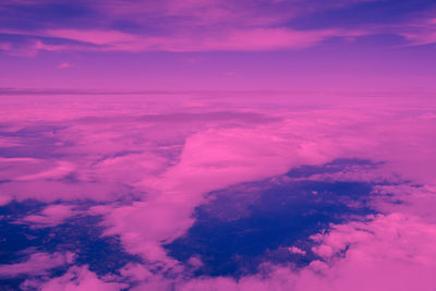 Scenic view of cloudscape against sky during sunset