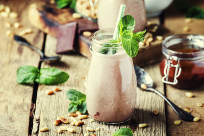 Close-up of drink on table