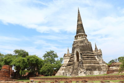 Ancient temple in ayutthaya thailand