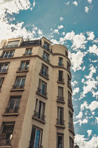 Low angle view of buildings against sky