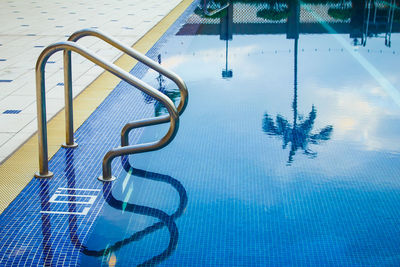 High angle view of swimming pool