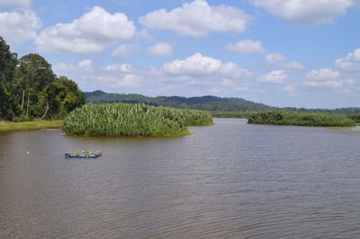 Scenic view of river against sky