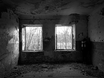 Interior of abandoned building