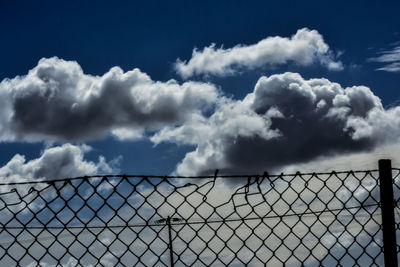 Chainlink fence against sky