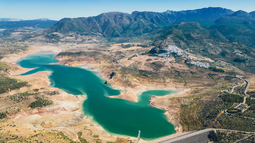 High angle view of landscape
