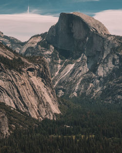 Scenic view of rocky mountains against sky