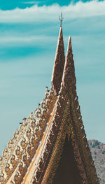Low angle view of traditional building against sky