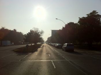 Road passing through trees