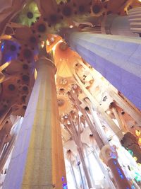 Low angle view of illuminated ceiling of cathedral