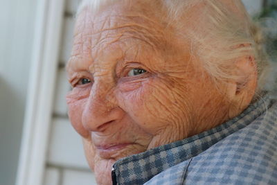 Close-up portrait of senior woman