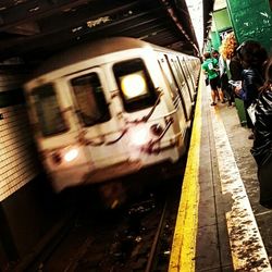 Railroad station platform