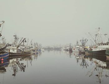 Boats in harbor