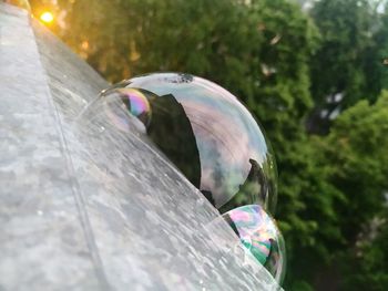 Close-up of bubbles in water