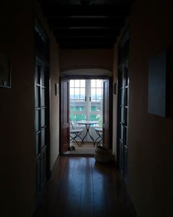 Empty corridor of building