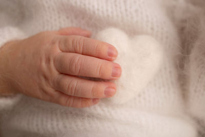 Close-up of baby hand