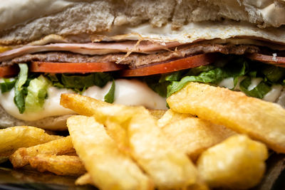 Close-up of meal served in plate