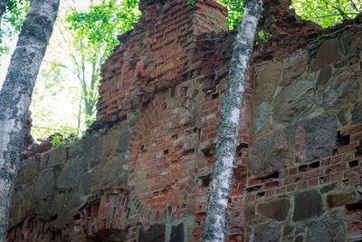 Panoramic shot of brick wall