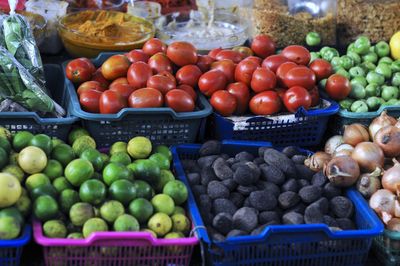 Fruits for sale at market stall