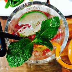 Close-up of drink on table