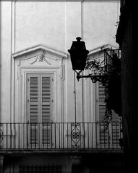 Closed door of building