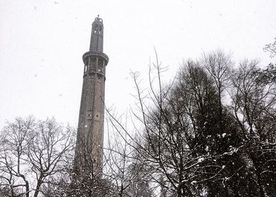 View of tower in winter