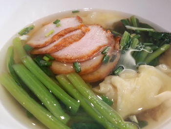 Close-up of soup in bowl