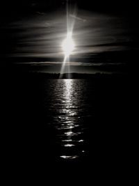 Scenic view of sunset over river