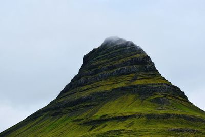 Low angle view of mountain against sky