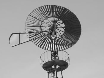 Low angle view of ferris wheel against clear sky