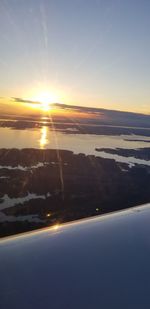 Scenic view of landscape against sky during sunset