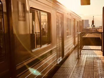 Train at railroad station