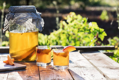 Close-up of drink on table