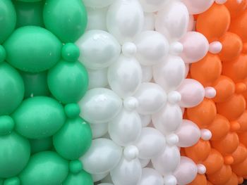 Full frame shot of helium balloons during st patricks day