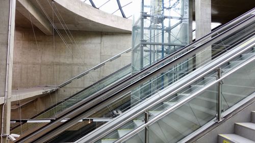 View of escalator