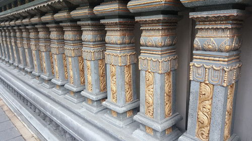 Interior of old temple building