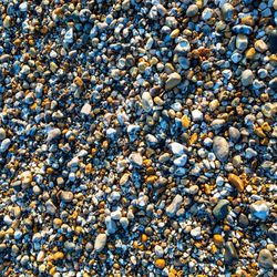 Full frame shot of pebbles on beach