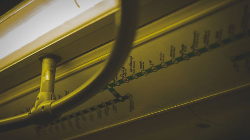 Interior of subway train