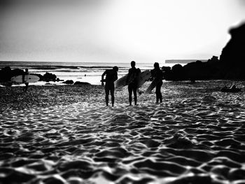 View of people on beach