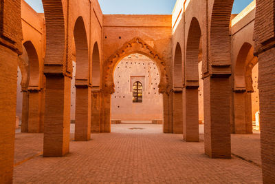 Exterior of historic building against sky