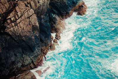 High angle view of swimming pool