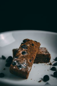 Close-up of bread in plate